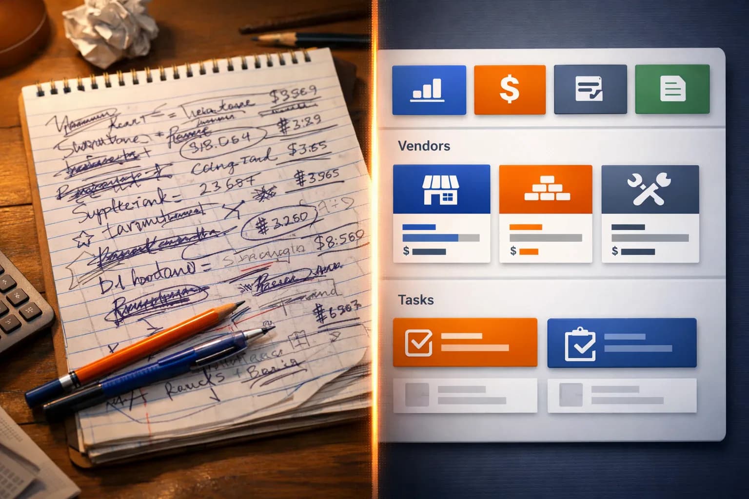 BuildMate AI briefing card with key metrics and daily summary